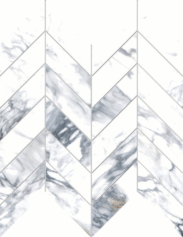 Castelvetra Venata Matte Chevron Mosaic
