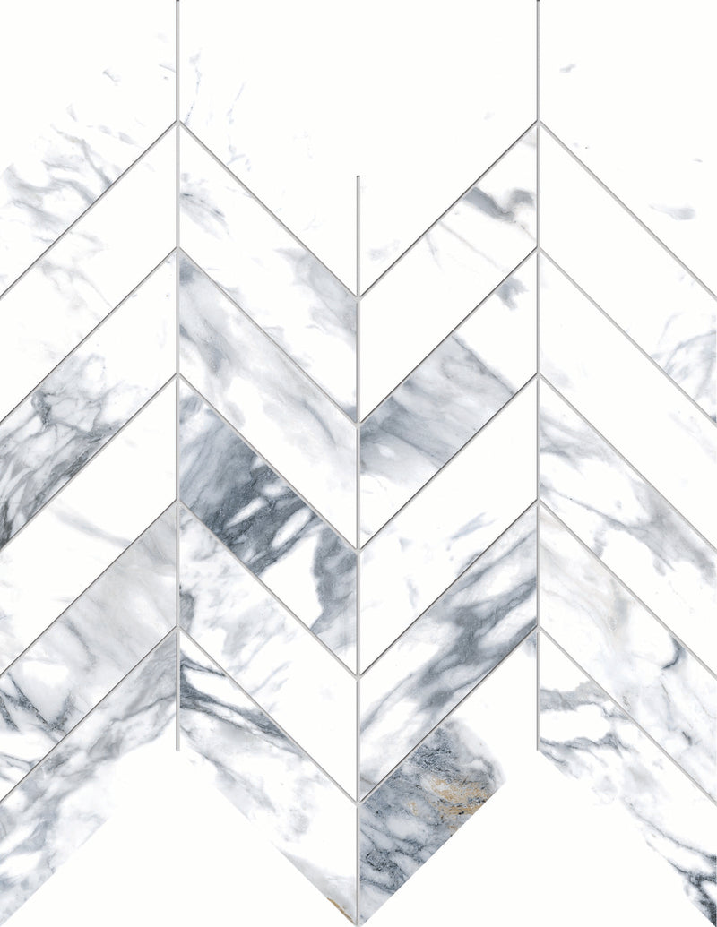 Castelvetra Venata Matte Chevron Mosaic