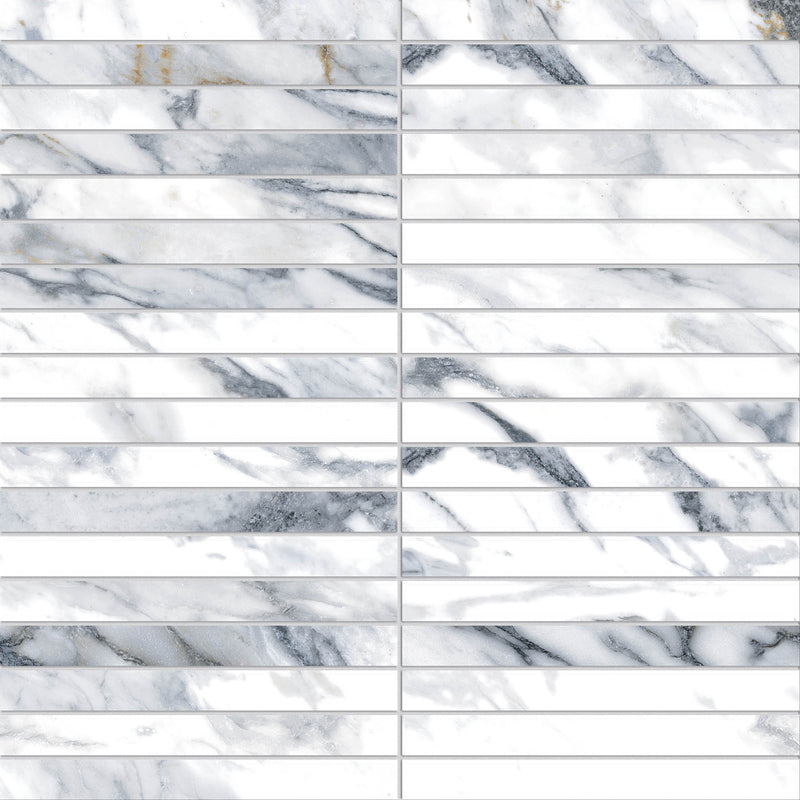 Castelvetra Venata Matte Crisp Mosaic
