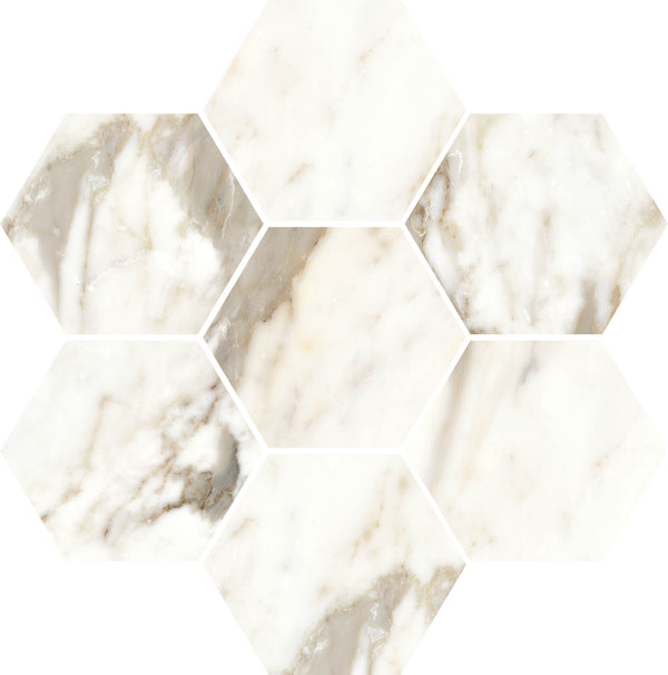 Luxuria Grigio Satin Esagona Mosaic