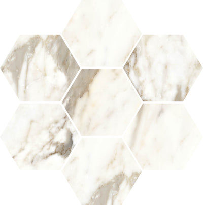 Luxuria Grigio Satin Esagona Mosaic
