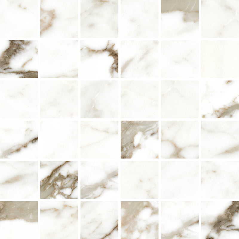 Luxuria Grigio Satin Mosaic 2x2
