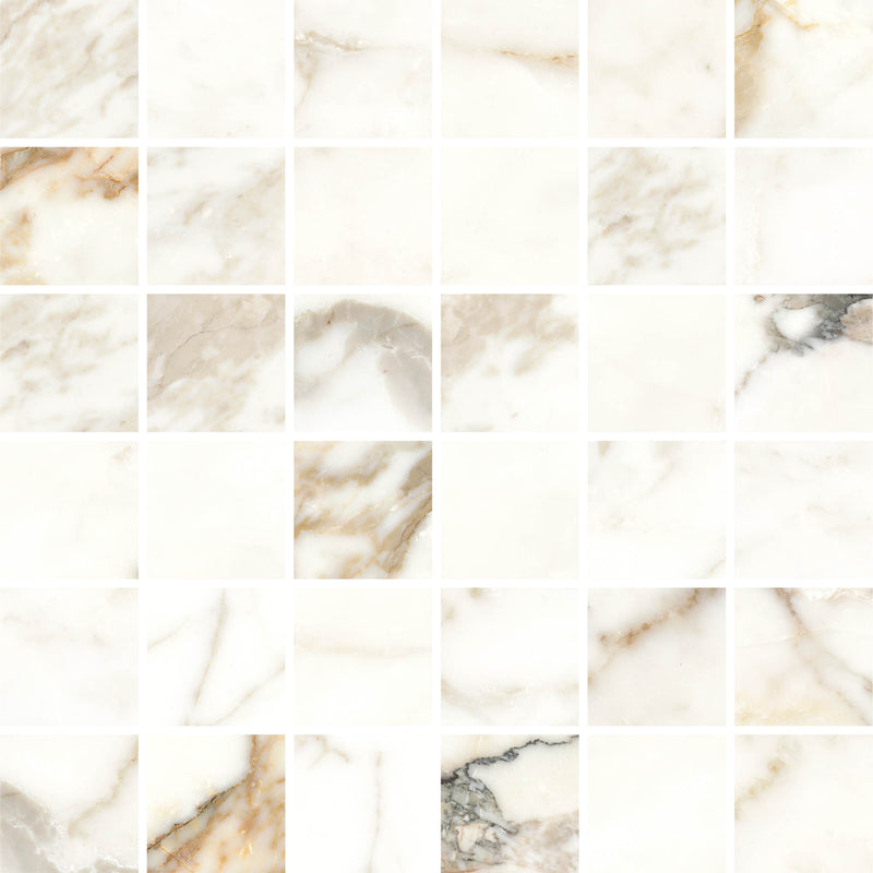 Luxuria Oro Satin Mosaic 2x2